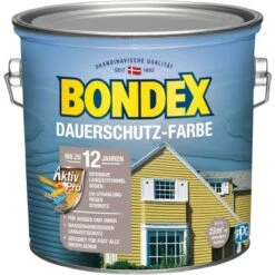 Bondex Dauerschutz-Farbe Kakao-Schokobraun Seidenglänzend 2,5 L