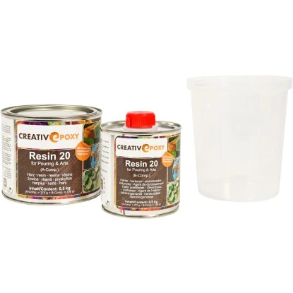 CreativEpoxy Resin 20 A+B 0,5 Kg Transparent 3 CreativEpoxy Resin 20 A+B 0,5 Kg Transparent