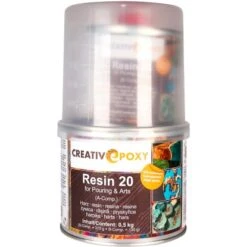 CreativEpoxy Resin 20 A+B 0,5 Kg Transparent 22 CreativEpoxy Resin 20 A+B 0,5 Kg Transparent -Innenfarben Verkauf 0403139615459 2742 VP 01