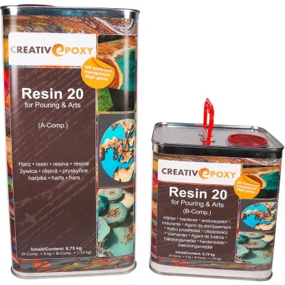 CreativEpoxy Resin 20 A+B 6,75 Kg Transparent 3 CreativEpoxy Resin 20 A+B 6,75 Kg Transparent