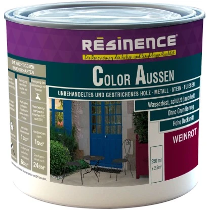 Resinence Color Aussen Weinrot Seidenmatt 250 Ml 3 Resinence Color Aussen Weinrot Seidenmatt 250 Ml