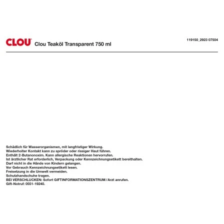 Clou Teaköl Transparent 750 Ml 4 Clou Teaköl Transparent 750 Ml – Bild 2
