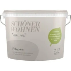 Schöner Wohnen Wandfarbe Naturell Felsgrau Matt 7,5 L