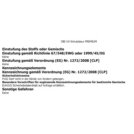 OBI UV-Schutzlasur Premium Natur 750 Ml 4 OBI UV-Schutzlasur Premium Natur 750 Ml – Bild 2