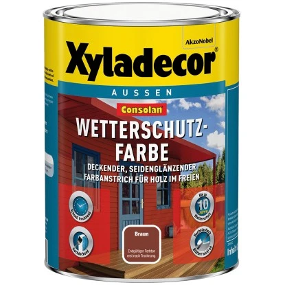 Xyladecor Consolan Wetterschutzfarbe Braun Seidenglänzend 750 Ml 3 Xyladecor Consolan Wetterschutzfarbe Braun Seidenglänzend 750 Ml