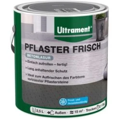 Ultrament Betonlasur Pflaster Frisch Grau 2,5 L