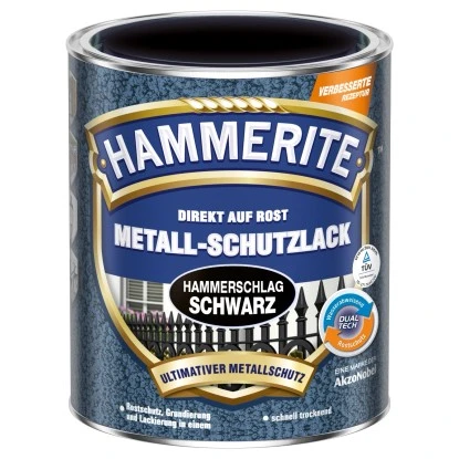 Hammerite Metall-Schutzlack Schwarz Hammerschlag 2,5 L 3 Hammerite Metall-Schutzlack Schwarz Hammerschlag 2,5 L