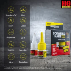 HG Power Glue Klebstoff Schweißnaht Aus Der Flasche Mini -Innenfarben Verkauf 391281 8