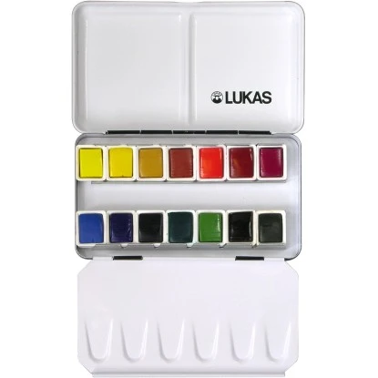 Lukas Aquarell Studio Aquarellfarben-Set 14 X 1/2-Näpfchen 4 Lukas Aquarell Studio Aquarellfarben-Set 14 X 1/2-Näpfchen – Bild 2