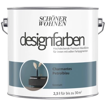 Schöner Wohnen Designfarben Charmantes Petrolblau 2,5 L 3 Schöner Wohnen Designfarben Charmantes Petrolblau 2,5 L