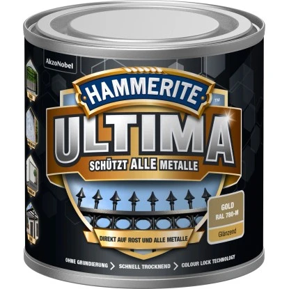 Hammerite Ultima Premium Metall-Schutzlack Glänzend Gold 250 Ml 3 Hammerite Ultima Premium Metall-Schutzlack Glänzend Gold 250 Ml
