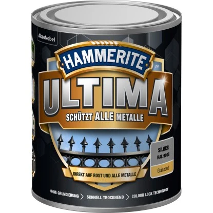 Hammerite Ultima Premium Metall-Schutzlack Glänzend Silber 750 Ml 3 Hammerite Ultima Premium Metall-Schutzlack Glänzend Silber 750 Ml