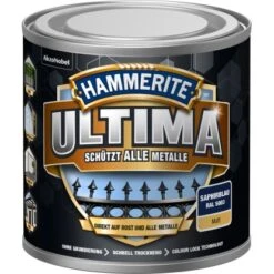 Hammerite Metallschutz-Lack Ultima Matt 250 Ml Saphirblau RAL5003