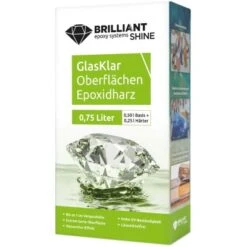 Brilliant Shine Gießharz Oberflächen A+B 0,75 L Transparent -Innenfarben Verkauf 4031396140953 2742 VP 01