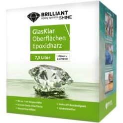 Brilliant Shine Gießharz Oberflächen A+B 7,5 L Transparent -Innenfarben Verkauf 4031396140977 2742 VP 01