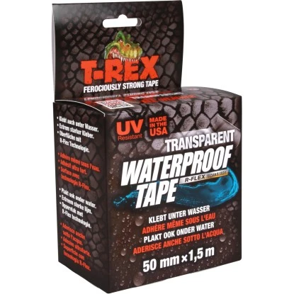 T-Rex Waterproof Tape Transparent 50 Mm X 1,5 M 3 T-Rex Waterproof Tape Transparent 50 Mm X 1,5 M