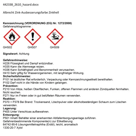 Albrecht Zink-Ausbesserungsfarbe Zinkhell 375 Ml 4 Albrecht Zink-Ausbesserungsfarbe Zinkhell 375 Ml – Bild 2