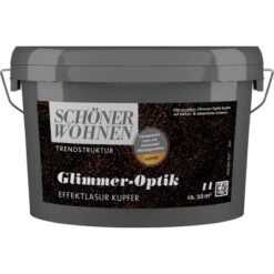 Schöner Wohnen Trendstruktur Glimmer-Optik Kupfer 1 L