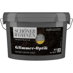 Schöner Wohnen Trendstruktur Glimmer-Optik Gold 1 L