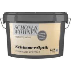 Schöner Wohnen Trendstruktur Schimmer-Optik Light Gold 2,5 L