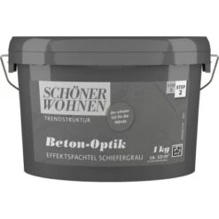Schöner Wohnen Beton-Optik Effektspachtel Schiefergrau 1 Kg