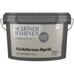 Schöner Wohnen Trendstruktur Sichtbeton-Optik Grau 2,5 L