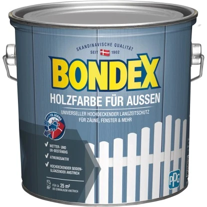 Bondex Holzfarbe Für Aussen Weiß Seidenmatt 2,5 L 3 Bondex Holzfarbe Für Aussen Weiß Seidenmatt 2,5 L