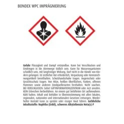 Bondex WPC Imprägnierung Transparent 1 L -Innenfarben Verkauf 58 4429 Gefahrstoffetikett