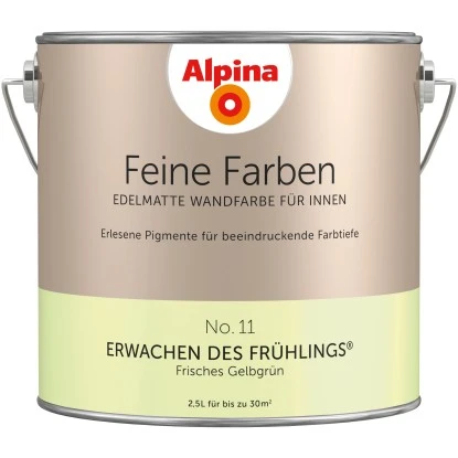 Alpina Feine Farben No. 11 Erwachen Des Frühlings® Edelmatt 2,5 Liter 3 Alpina Feine Farben No. 11 Erwachen Des Frühlings® Edelmatt 2,5 Liter