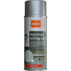 OBI Hammerschlag Lack Spray Silber Glänzend 400 Ml