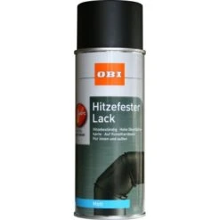 OBI Hitzefester Lack Spray Schwarz Matt 400 Ml