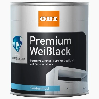 OBI Premium Weißlack Cremeweiß Seidenmatt 750 Ml 3 OBI Premium Weißlack Cremeweiß Seidenmatt 750 Ml