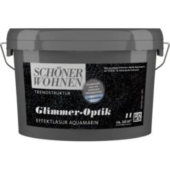 Schöner Wohnen Glimmer-Optik Effektlack Aquamarin 1 L
