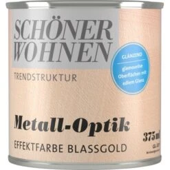 Schöner Wohnen Metall-Optik Glänzend Blassgold 375 Ml