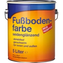 Fussbodenfarbe Hellgrau Seidenglänzend 5 L