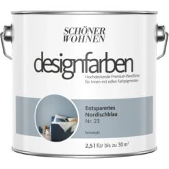 Schöner Wohnen Designfarben Entspanntes Nordischblau Matt 2,5 L