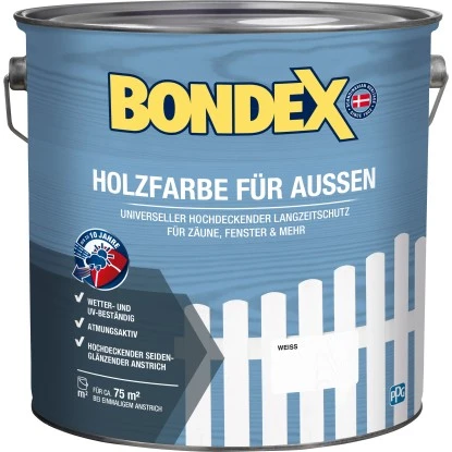 Bondex Holzfarbe Für Außen Weiß 7,5 L 3 Bondex Holzfarbe Für Außen Weiß 7,5 L