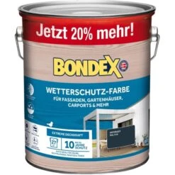 Bondex Wetterschutz-Farbe RAL 7016 Anthrazitgrau - 3 L Reicht Für Ca. 27 M²