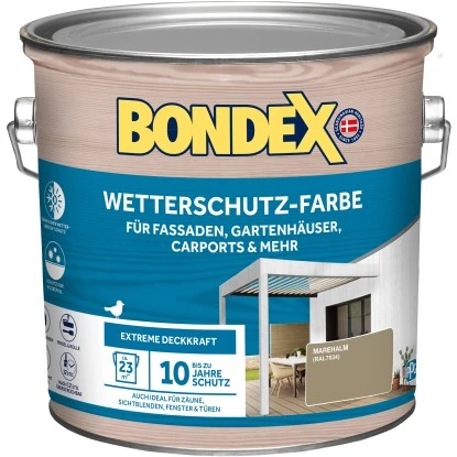 Bondex Wetterschutz-Farbe RAL 7034 Marehalm 2,5 L 3 Bondex Wetterschutz-Farbe RAL 7034 Marehalm 2,5 L