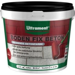 Ultrament Boden Fix Beton 4 L Oxidrot