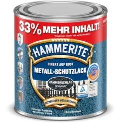 Hammerite Metall-Schutzlack Schwarz Hammerschlag 1 L