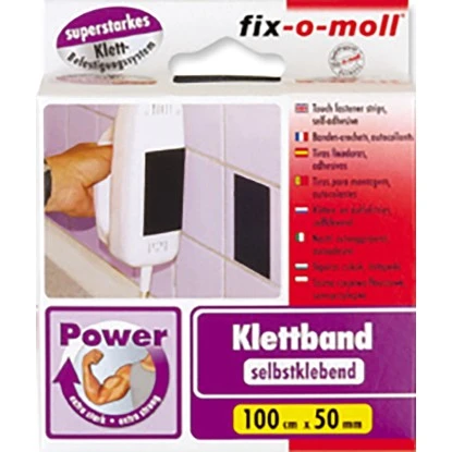 Fix-o-moll Power-Klettband Selbstklebend Schwarz 100 Cm X50 Mm 3 Fix-o-moll Power-Klettband Selbstklebend Schwarz 100 Cm X50 Mm