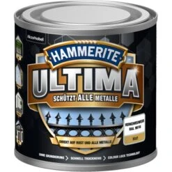 Hammerite Ultima Premium Metall-Schutzlack Matt Verkehrsweiß 250 Ml