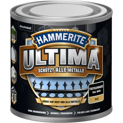 Hammerite Ultima Premium Metall-Schutzlack Matt Tiefschwarz 250 Ml 3 Hammerite Ultima Premium Metall-Schutzlack Matt Tiefschwarz 250 Ml