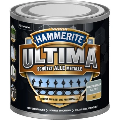 Hammerite Ultima Premium Metall-Schutzlack Matt Verkehrsgrau 250 Ml 3 Hammerite Ultima Premium Metall-Schutzlack Matt Verkehrsgrau 250 Ml