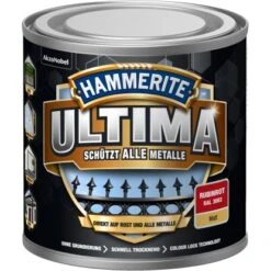 Hammerite Ultima Premium Metall-Schutzlack Matt Rubinrot 250 Ml