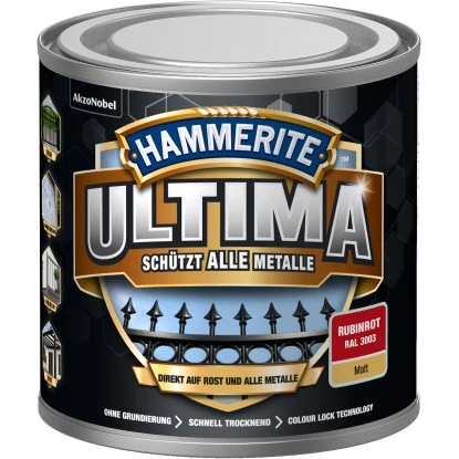 Hammerite Ultima Premium Metall-Schutzlack Matt Rubinrot 250 Ml 3 Hammerite Ultima Premium Metall-Schutzlack Matt Rubinrot 250 Ml