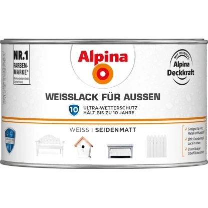 Alpina Weißlack Für Außen Seidenmatt 300 Ml 3 Alpina Weißlack Für Außen Seidenmatt 300 Ml