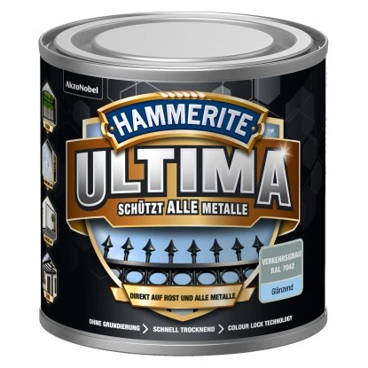 Hammerite Ultima Premium Metall-Schutzlack Glänzend Verkehrsgrau 250 Ml 3 Hammerite Ultima Premium Metall-Schutzlack Glänzend Verkehrsgrau 250 Ml