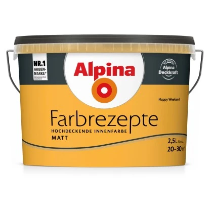 Alpina Farbrezepte Happy Weekend Matt 2,5 Liter 3 Alpina Farbrezepte Happy Weekend Matt 2,5 Liter